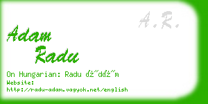 adam radu business card